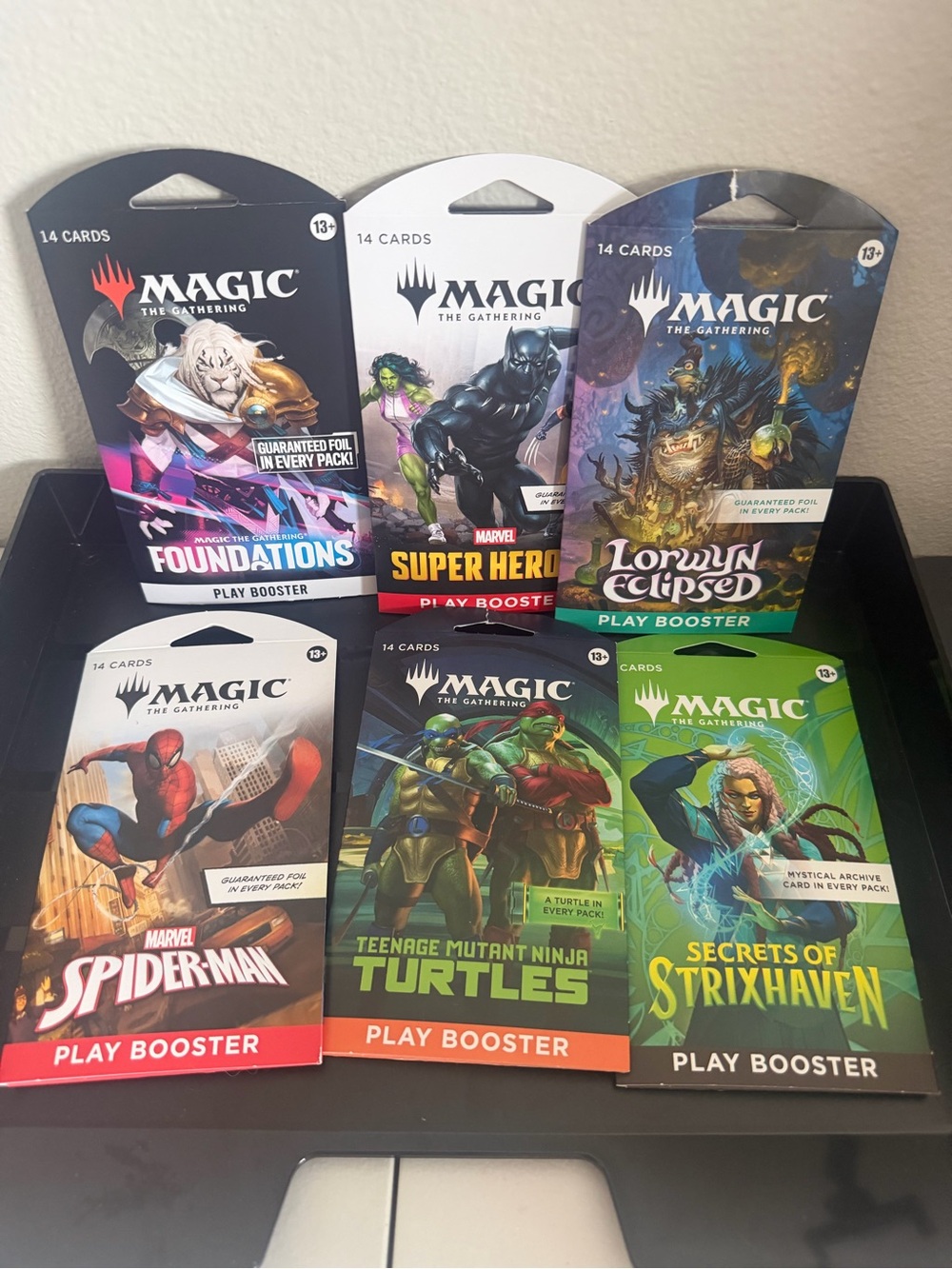 Magic MTG Lot of 6 Sleeved Play Booster Packs - Marvel TMNT Strixhaven